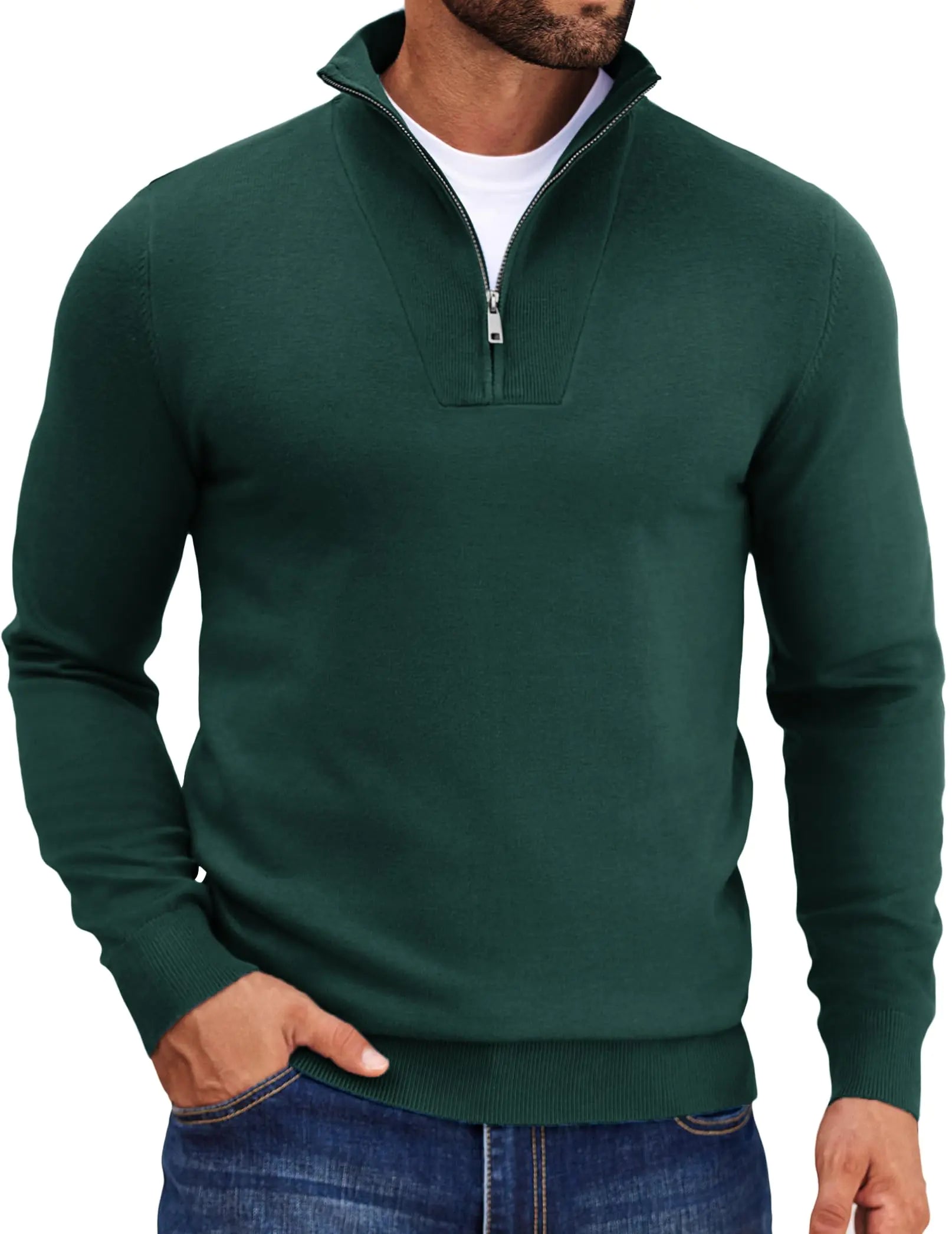 Mens Lapel Sweater